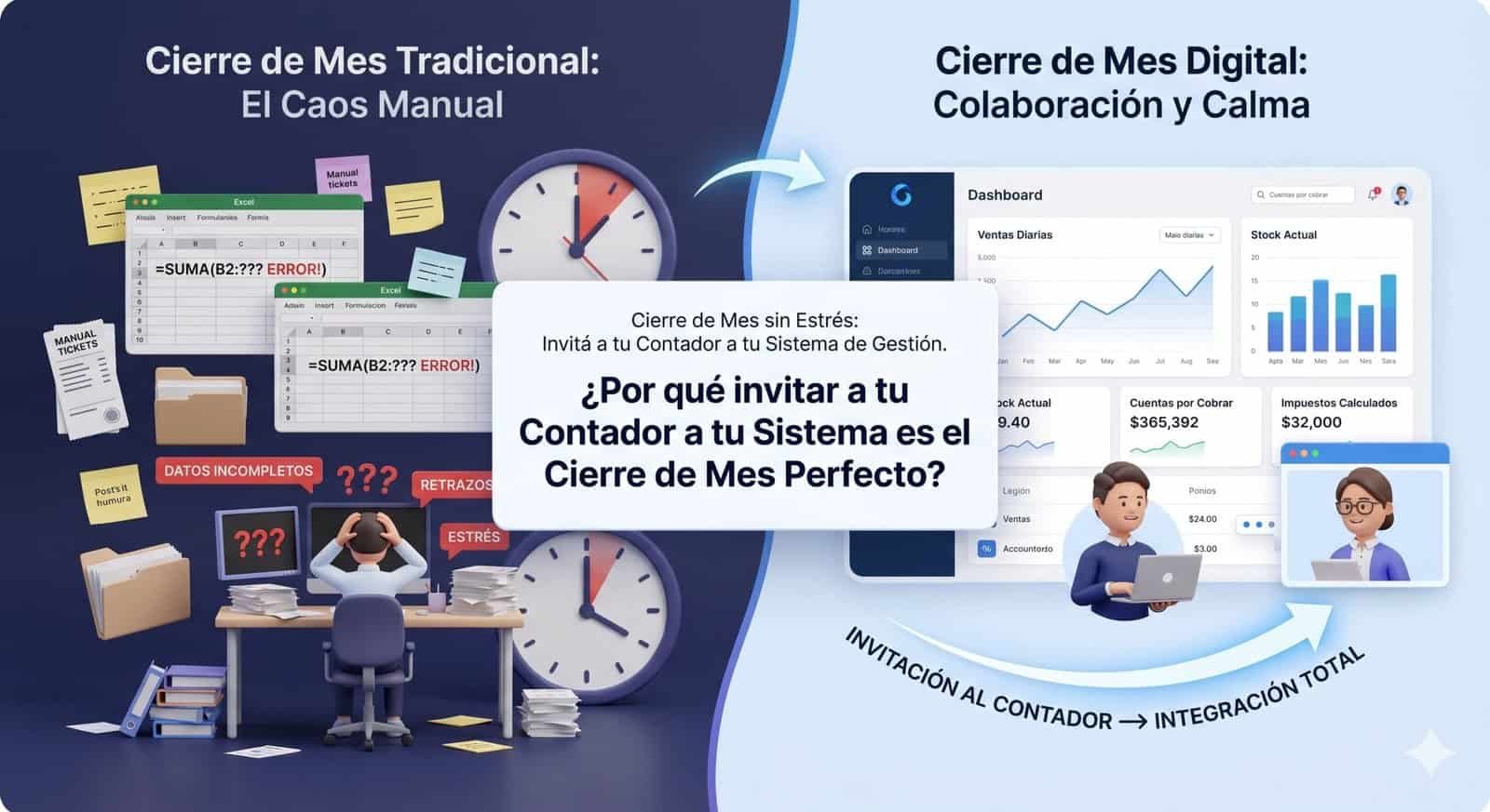 Cierre de Mes sin Estrés Invitá a tu Contador a tu Sistema de Gestión.